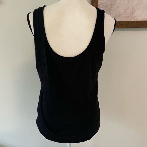 Black Button-Down Women's Top - Picture 4 of 6